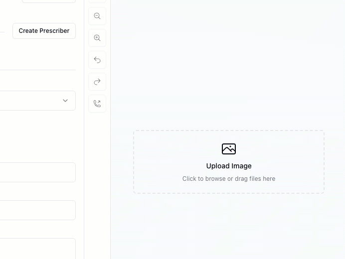 Clicking the upload area and selecting a file from the file browser